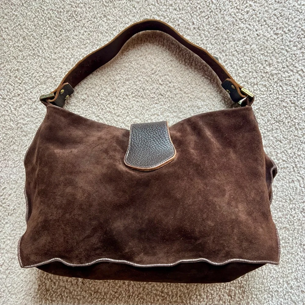 Vintage Y2K Genuine Suede Studded Hobo Bag - Picture 7 of 14